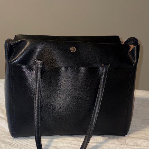TORY BURCH Robinson Large Black Saffiano leather tote - Picture 1 of 15